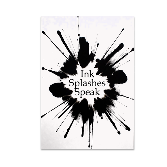 Ink Splashes Speak Abstract Art - Art Lovers - 13x19 Poster Print