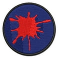 thumbnail image 1 of Ink Splatter Applique Multi-Color Embroidered Hook & Loop Patch - 3.5 Inch Large, 1 of 5