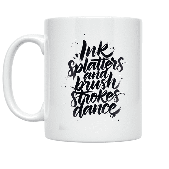 Ink Splatter Design - Art Enthusiast - 11 oz Ceramic Coffee Mug