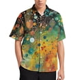 thumbnail image 1 of Ink Texture Watercolor Men's Shirt Short Sleeves Printed Button Down Summer Shirts, 1 of 6
