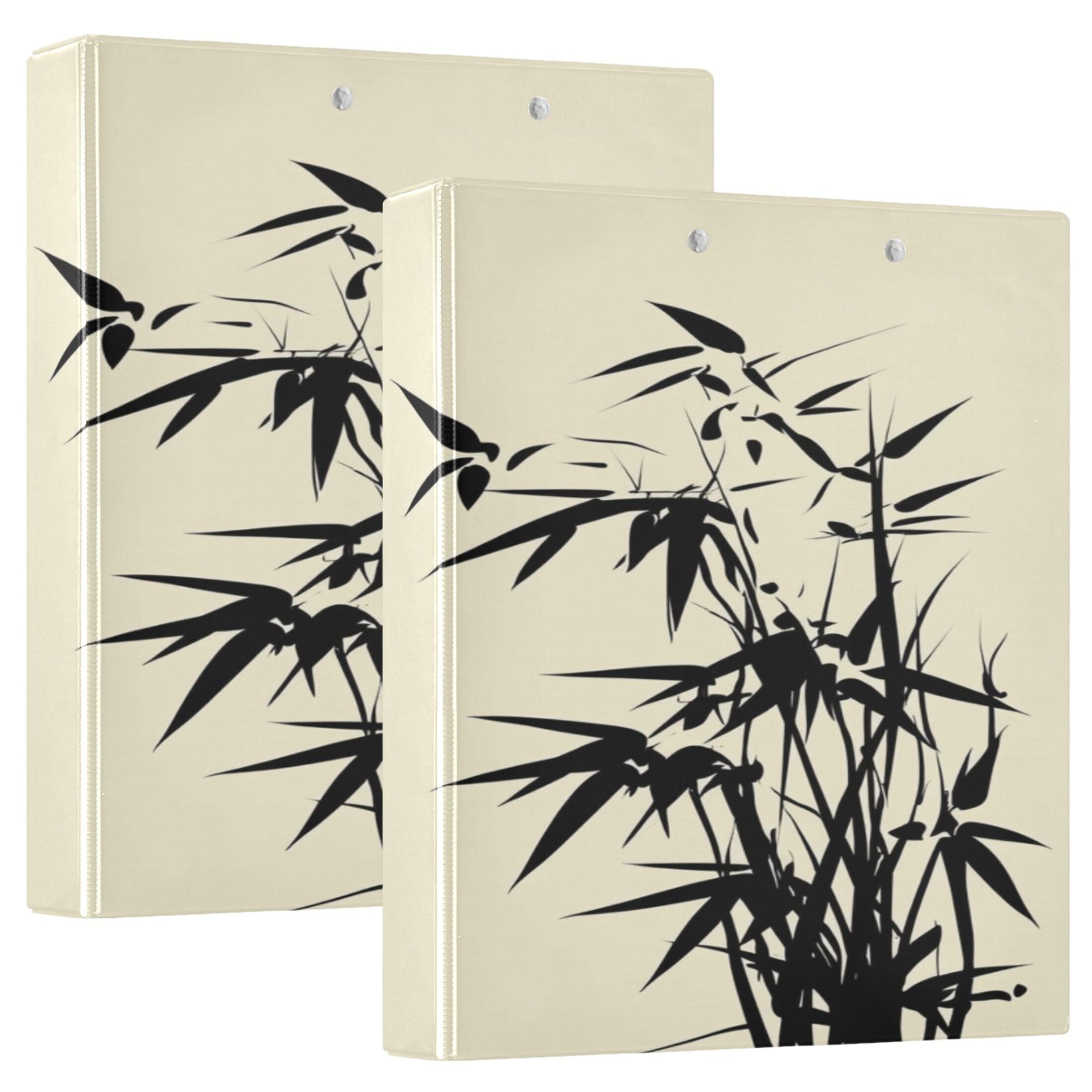 Ink Wash Painting 12.4x10.6in PVC Round Ring Binder, D-Ring 3-Hole ...
