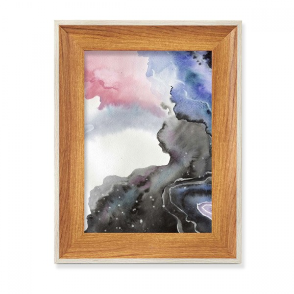 Ink Watercolor Shading Desktop Wooden Photo Frame Display Picture Art Painting Multiple Sets