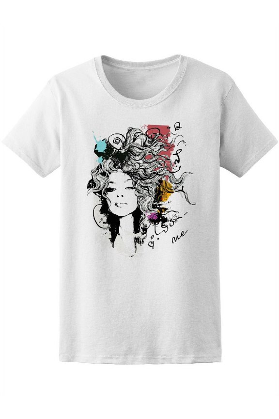 Ink Woman And Paint T-Shirt Women -Image by Shutterstock, Female Large