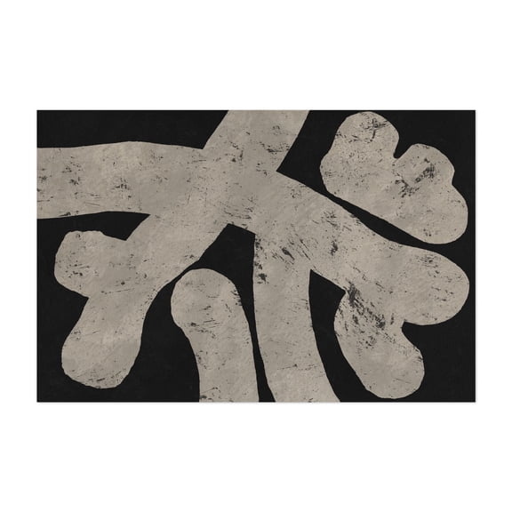 Ink Work 015 - Painting Abstract Black and White Minimalist Modern Art Geometric Pattern Art Deco Unframed Wall Art Print 4 x 6 inches