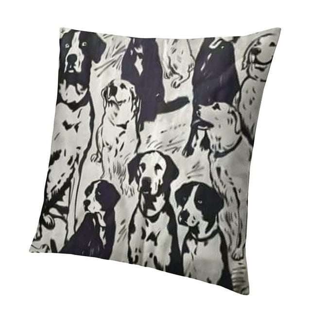 Ink and Wash Dog Throw Pillow Cover, Cushion Case Outdoor Decoration