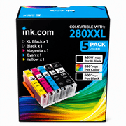 Ink .com Compatible Canon 280XXL 281XXL Ink Cartridges, 5 Pack, High Yield for PIXMA TR & TS Series Printers