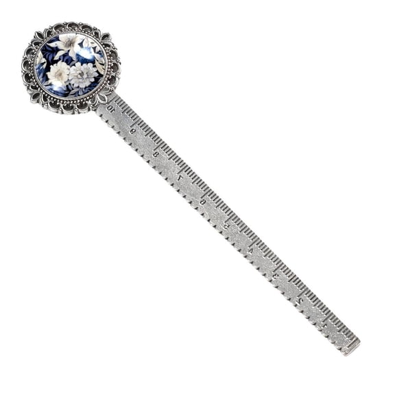 Ink plants Vintage Silver Lace-Edged Bookmark: a Gift for Readers and Book Lovers