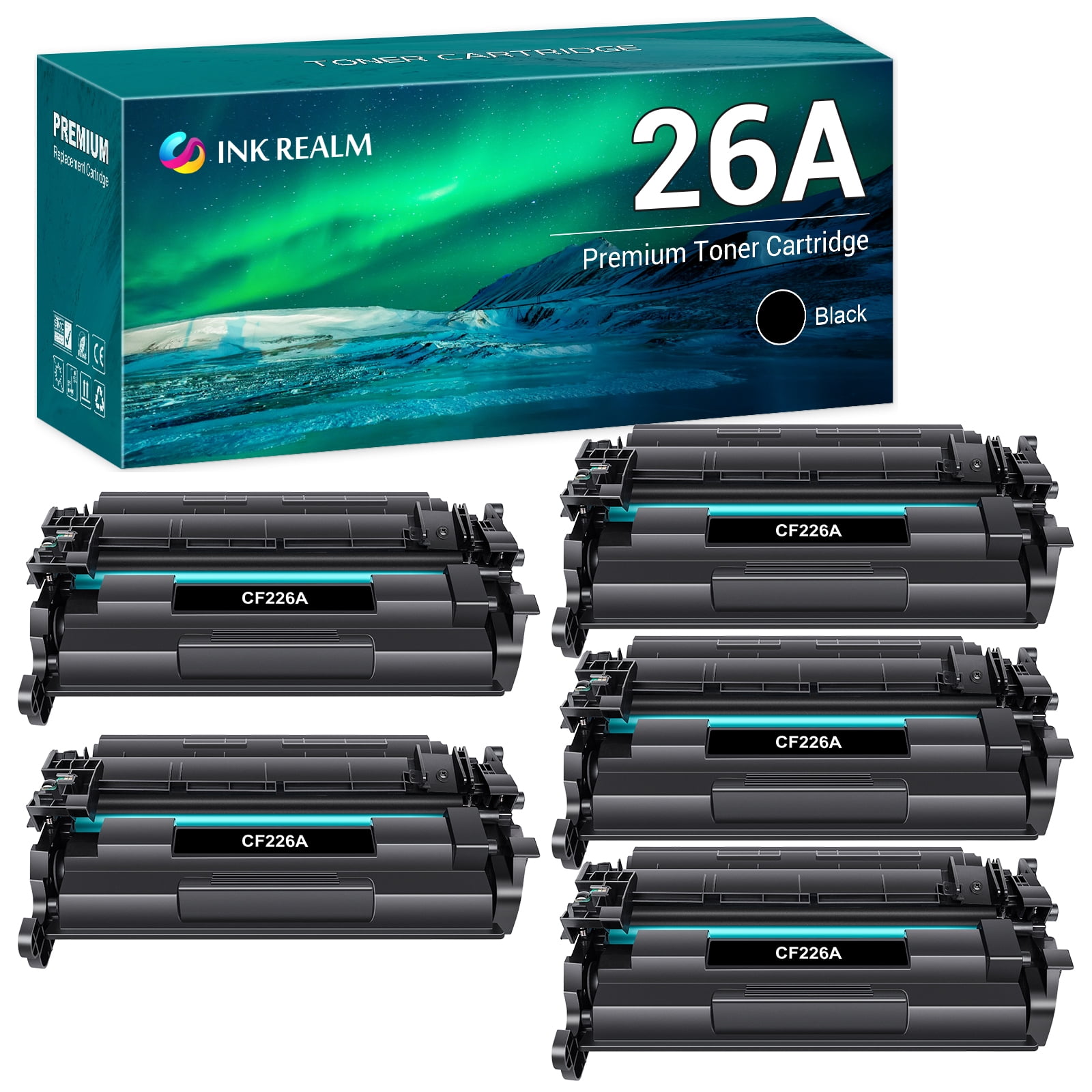 Ink realm Compatible Toner Cartridge Replacement CF226A CF226X Black, 5 ...