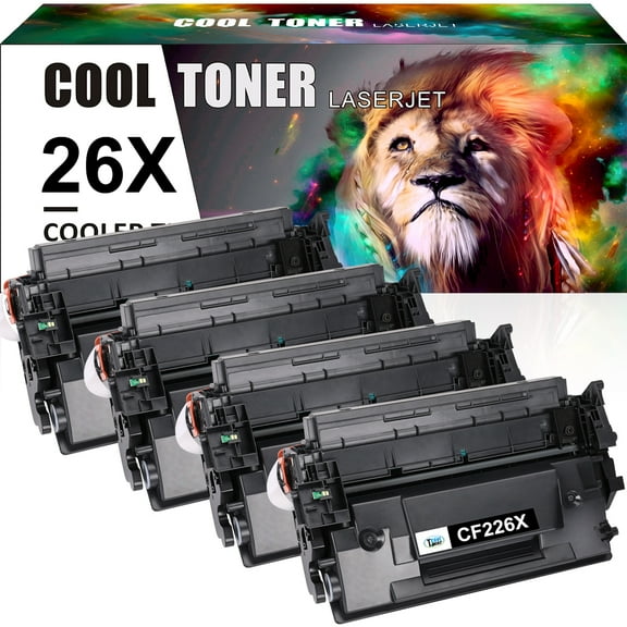 Ink realm Compatible Toner Cartridge for HP 26X CF226X 26A CF226A Laserjet Pro M402n M402dn MFP M426fdw M426fdn M426dw M402 M426 Printer Ink (Black, 4-Pack)