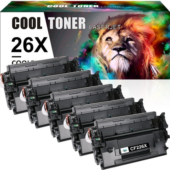 Ink realm Compatible Toner Cartridge for HP 26X CF226X 26A CF226A Laserjet Pro M402n M402dn MFP M426fdw M426fdn M426dw M402 M426 Printer Ink (Black, 5-Pack)