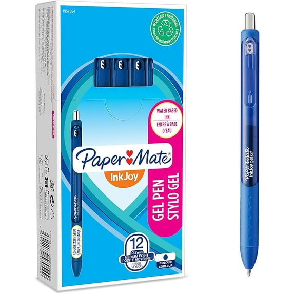 InkJoy Gel Pens | Medium Point (0.7mm) | Red Ink | 12 Count