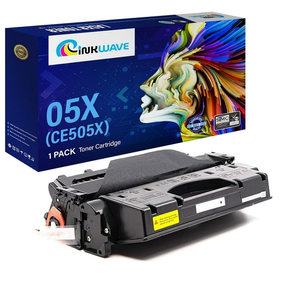 InkWave Compatible Toner Cartridge Replacement for HP 05X / CE505X (Black,1 Pack)