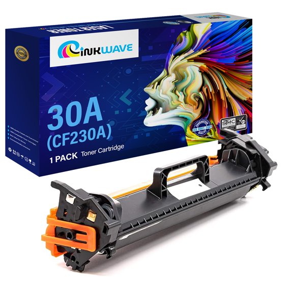 InkWave Compatible Toner Cartridge Replacement for HP 30A / CF230A (Black,1 Pack)
