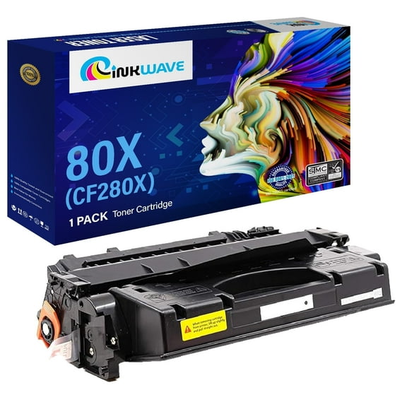InkWave Compatible Toner Cartridge Replacement for HP 80X / CF280X (High Yield Black,1 Pack)