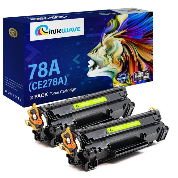 InkWave Compatible Toner Cartridge Replacement for HP CE278A (Jumbo Black, 2 Pack)