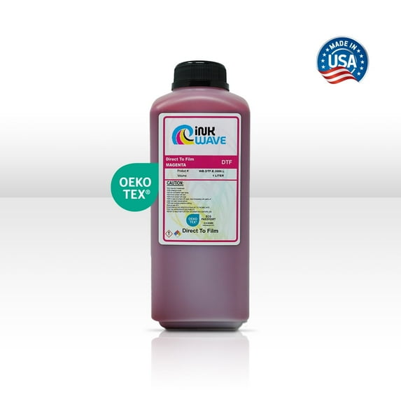 InkWave Inks Direct to Transfer Film DTF Ink for Epson Printheads - 1 L - Magenta