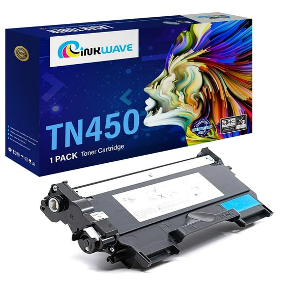 InkWave TN450 Toner Replacement Printer Cartridge, Black