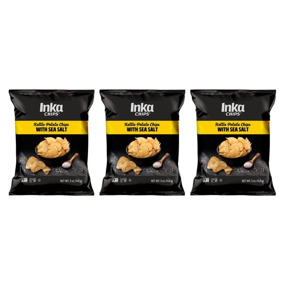 Inka Chips Kettle Potato Chips Original, 5 OZ (Pack of 3)