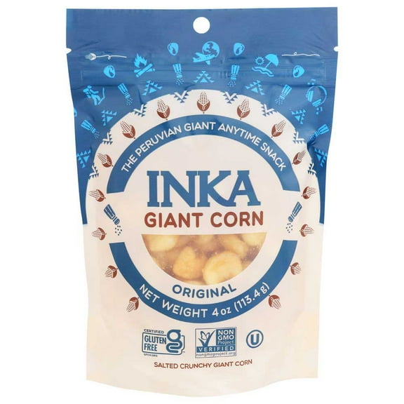 Inka Original Roasted Giant Corn Chips, 4 Ounce -- 6 per Case.