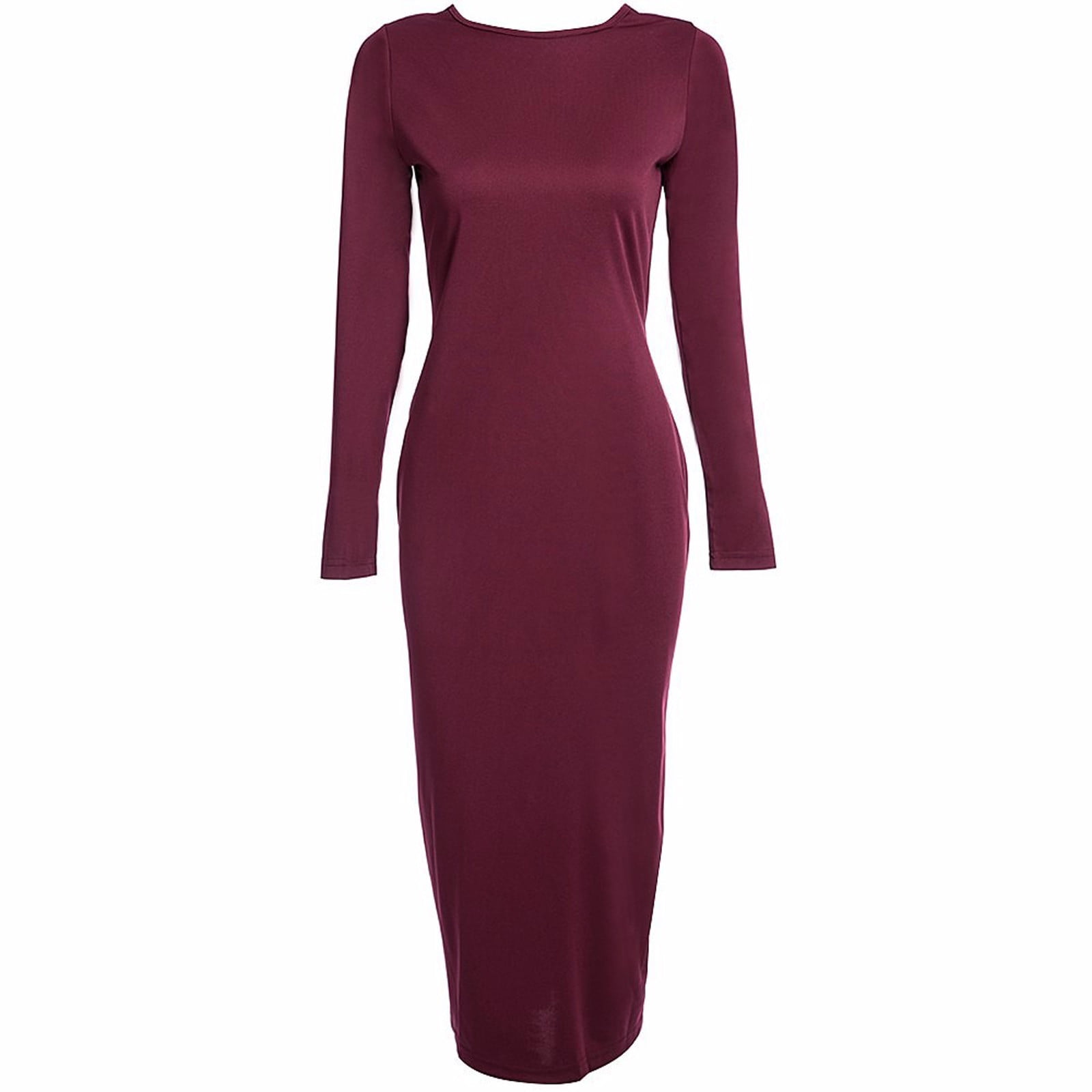 chinese dress ladies Blue Long Sleeves Bodycon Midi Dress with Long back zipper – Zurchi Luxury