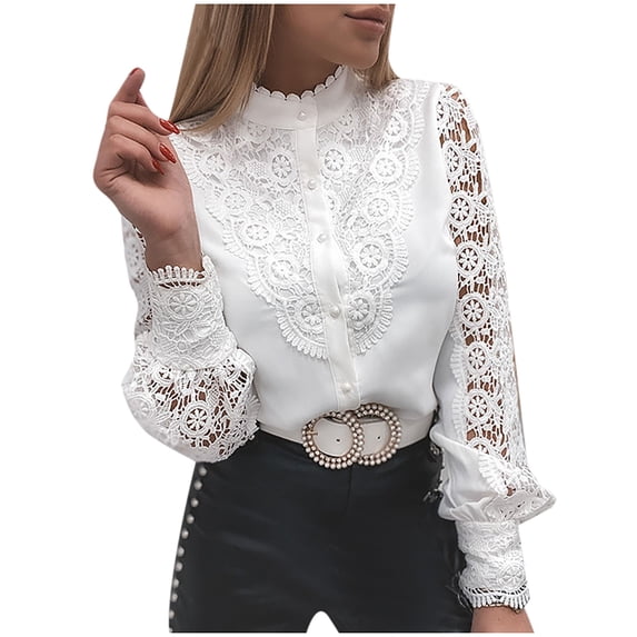Inkach Fashion Womens Lace Embellished V-Neck Print Casual Camisole Blouse Tops