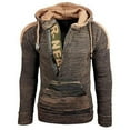 thumbnail image 1 of Inkach Men Fashion Fall Winter Sweater Loose Large Size Mixed Color Sweater Hooded Pullover Sweater, 1 of 2