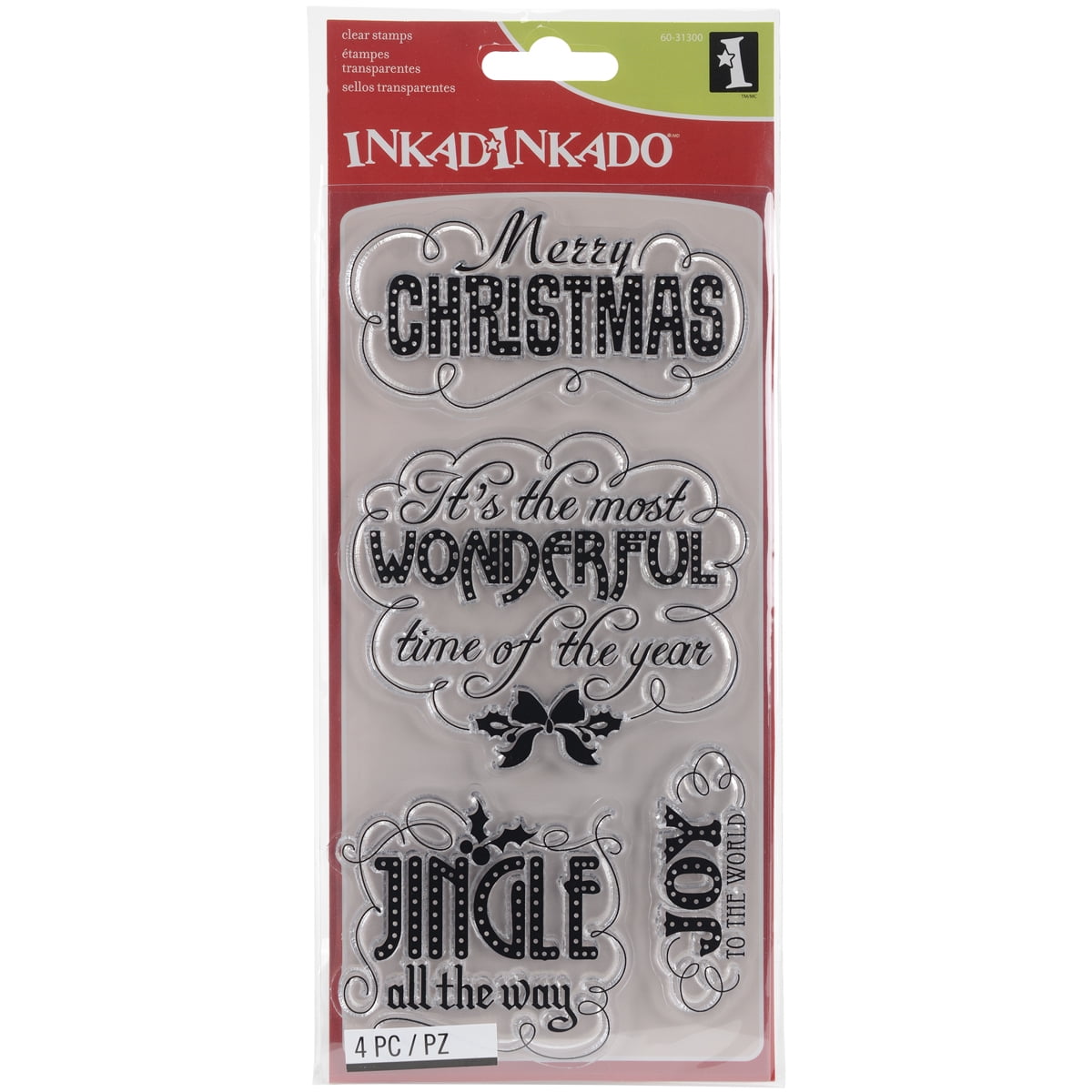 Inkadinkado Clear Stamps 4"X8"Marquee Christmas