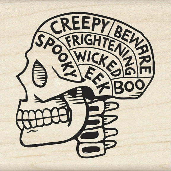 Inkadinkado Halloween Mounted Rubber Stamp 2.25 Inch X 2.25 Inch-S