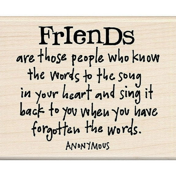 Inkadinkado I96657 Inkadinkado Mounted Rubber Stamp 2.25"X2.75" - Friends