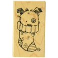 thumbnail image 1 of Inkadinkado Mounted Rubber Stamp 1.5"x2.5"-christmas Puppy, 1 of 1