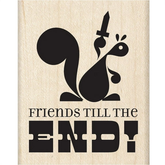 Inkadinkado Mounted Rubber Stamp, 2" x 2.5", Friends Till The End