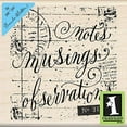 thumbnail image 1 of Inkadinkado Mounted Rubber Stamp, 3 by 3-Inch, Notes Musing, 1 of 1