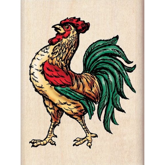 Inkadinkado Rooster Wood Stamp