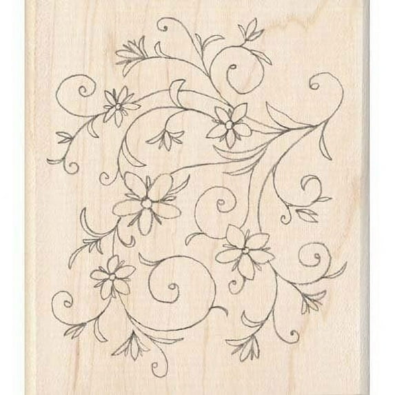 Inkadinkado Rubber Stamp -Floral Flourish