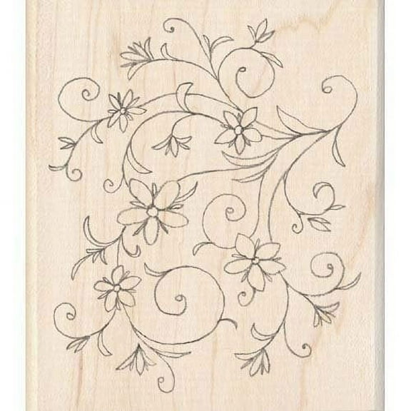 Inkadinkado Rubber Stamp -Floral Flourish