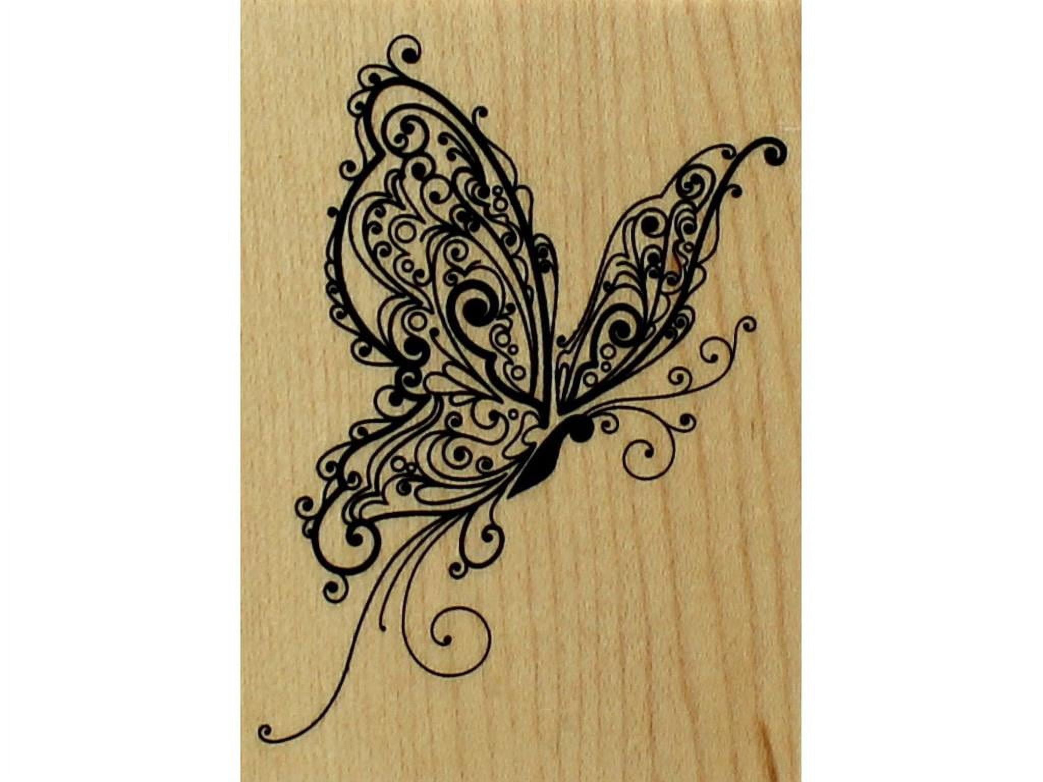 Inkadinkado Wood Stamp Butterfly