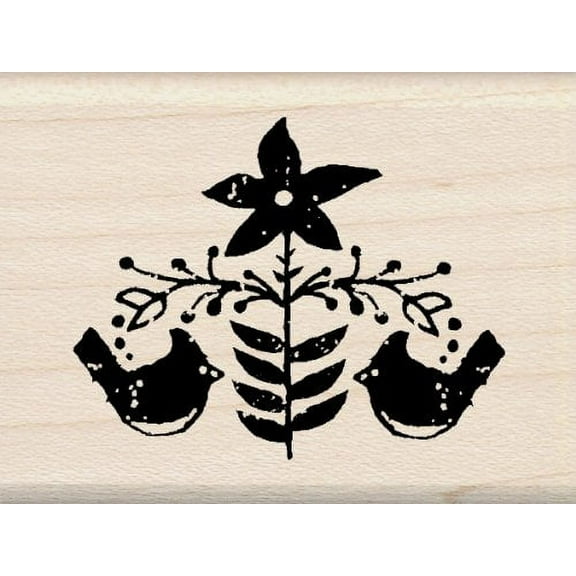 Inkadinkado Wood Stamp, Folk Cardinals
