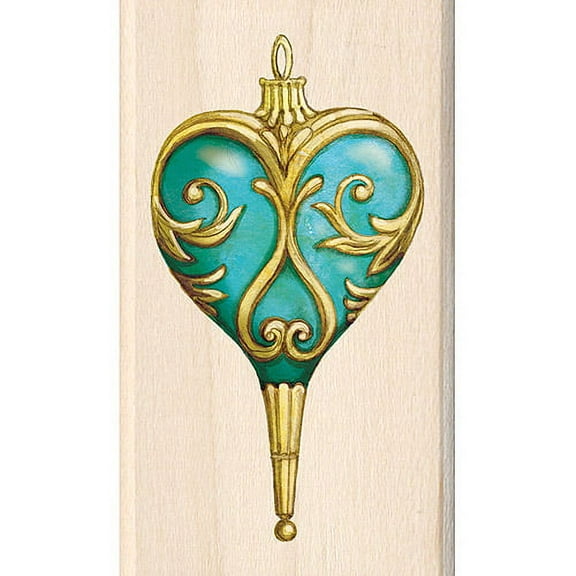 Inkadinkado Wood Stamp, Teardrop Ornament