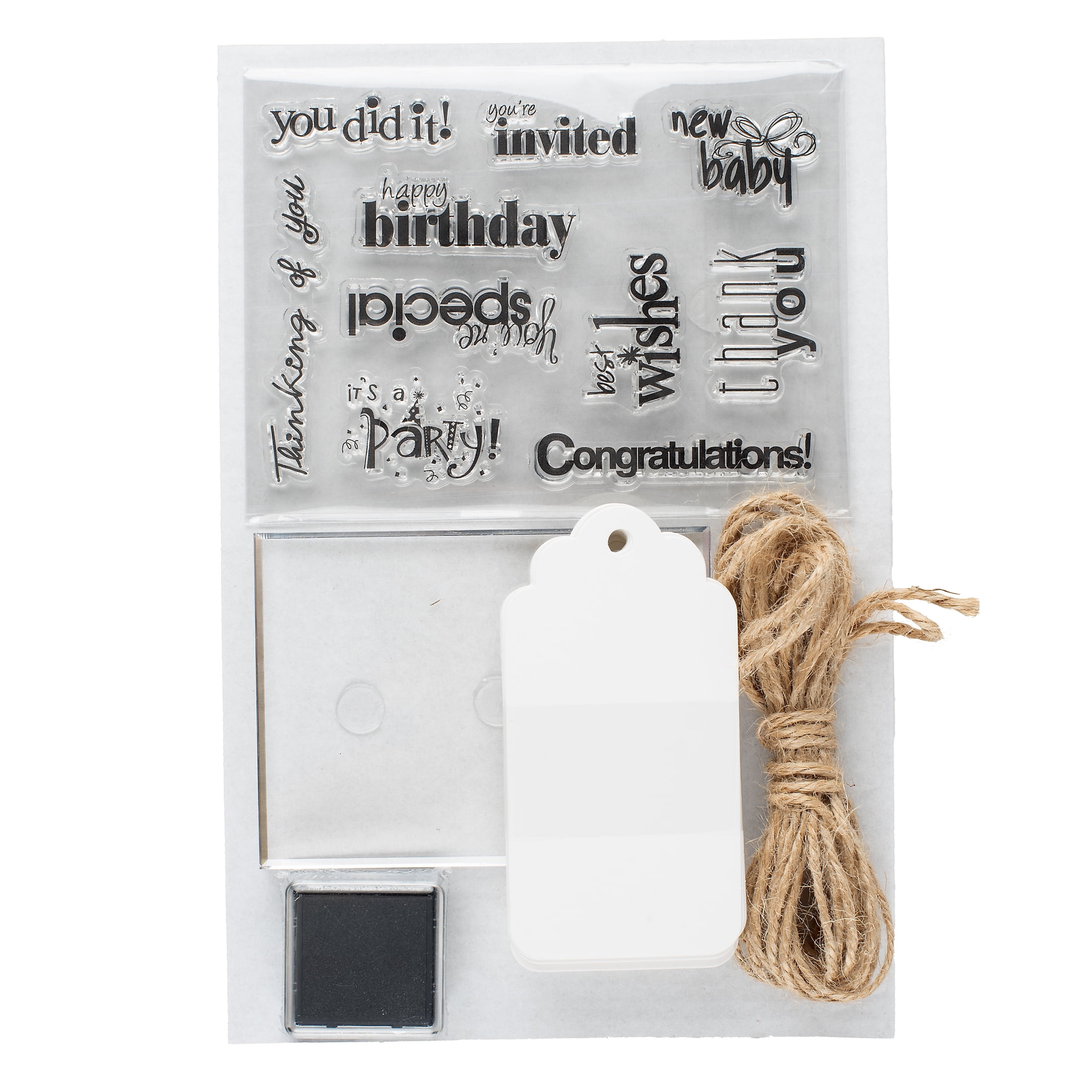 Inkadinkadoo Celebrate Tag Stamp