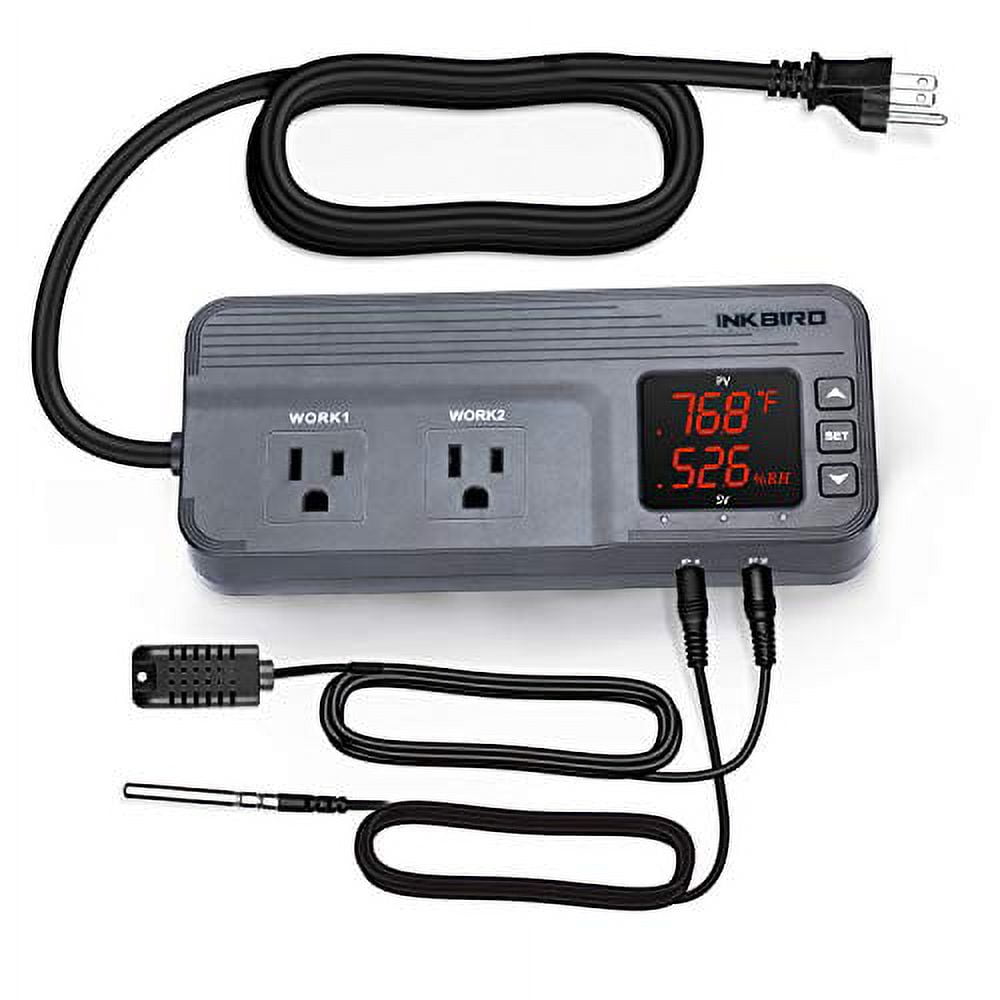 Inkbird 1800W Temperature & Humidity Controller ITC608T Pre Wired Plug