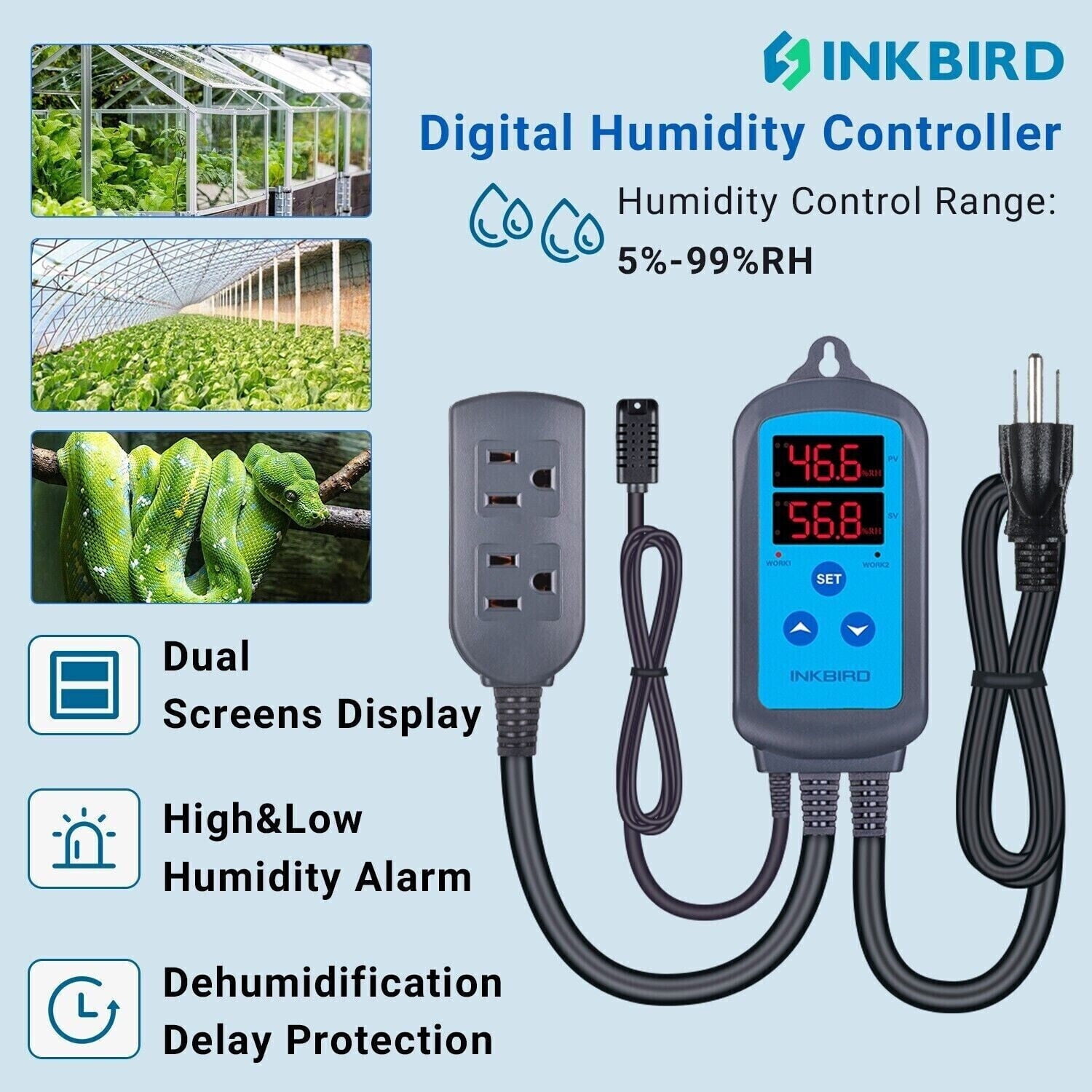 Humidity Control Humidification Dual Stage Humidity Controller IHC200