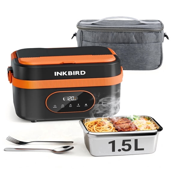 INKBIRD Cordless Electric Lunch Box, Heated Food Warmer with Scheduled Heating, Portable, Dishwasher Safe
