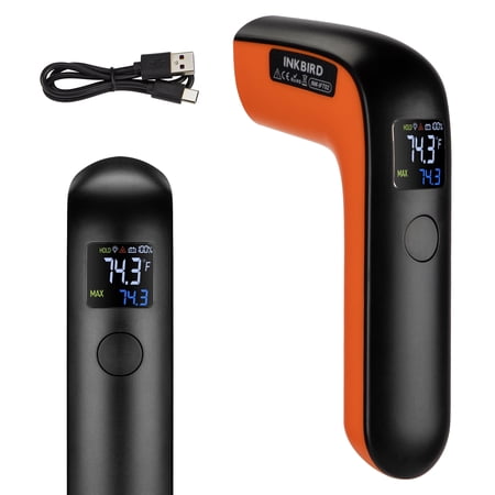 Inkbird Infrared Thermometer Gun temperature range from -58°F to 1022°F For Grilling, Brewing, Car Maintenance