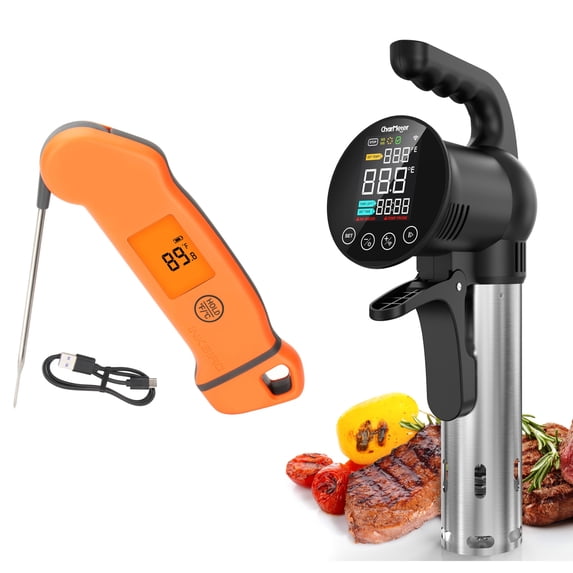 Inkbird Sous Vide Cooker with WiFi + Rechargeable Instant Read Thermometer, Fast Reading & Precise Temp Control for Home Kitchen