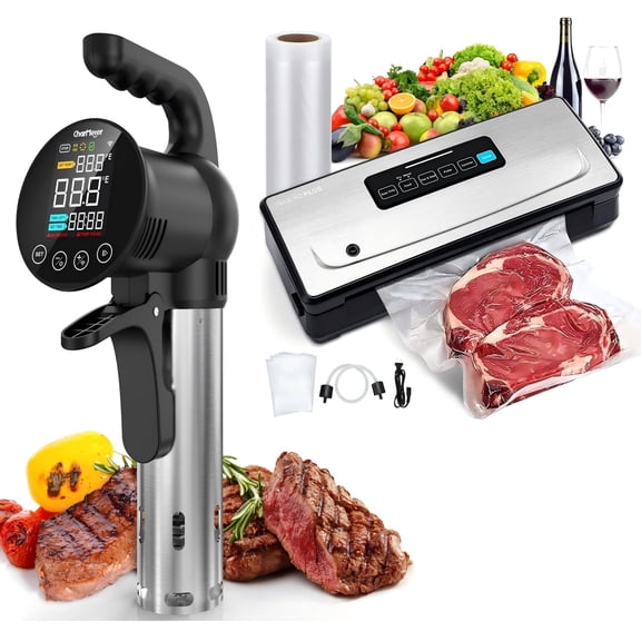 Inkbird Vacuum Sealer Machine & WiFi Sous Vide Precision Cooker Bundle, 7 Modes Food Sealer with Built-in Cutter
