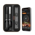 thumbnail image 1 of INKBIRD 5GHz & 2.4GHz WiFi Wireless Meat Thermometer with 2 Size-Coded Probes and Unlimited Range,Bluetooth 5.4 Thermometer with 360° Readable LCD-Enhanced Booster,Black, 1 of 13
