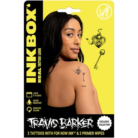 Inkbox Temporary Tattoos, Lock+Key, 2 Pack