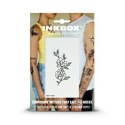 Inkbox Temporary Tattoos, Magnolia, Water-Resistant, Perfect for Any Occasion, Black, 1 Pack