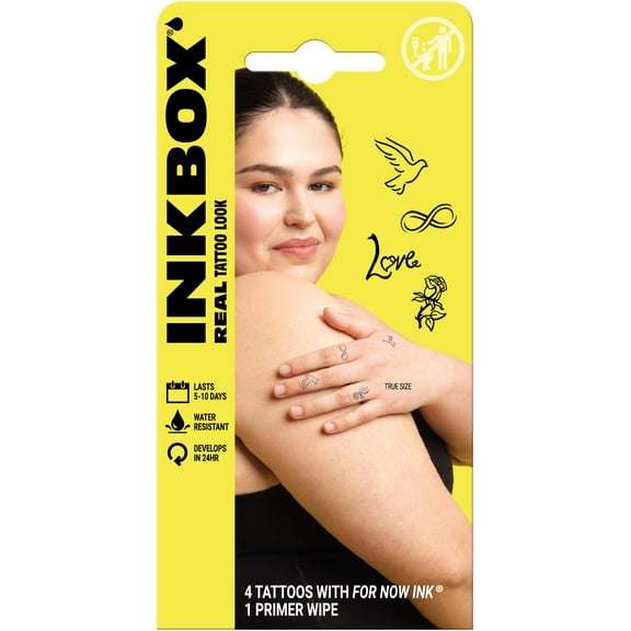Inkbox Temporary Tattoos, Self Care, 4 Pack