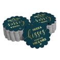 thumbnail image 1 of Inkdotpot 100 Pack Real Gold Foil Paper Tags Hugs & Kisses From The Wedding Favor Hang Tags, 1 of 6